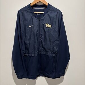Nike Pitt Panthers NCAA Vented Full Zip Wind Breaker Size XL Navy & Gold